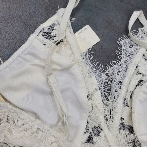 Line & Dot Francoise Bralette Lace in White Size M - Picture 6 of 9